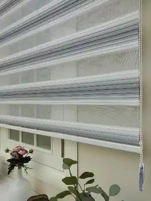 Zebra Perde - Degrade Renk Geçişli Pileli Zebra Perde- Gri-füme-antrasit