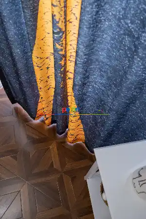 Hazır Ölçülü Dökümlü Kumaştan Yol Şerit Manzaralı Baskılı Pilesiz Fon Perde 1. Kalite