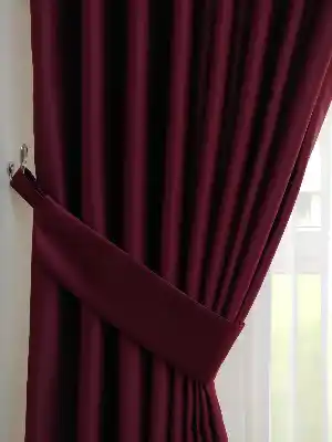 Bordo Blackout Düz Fon Perde- Bordo