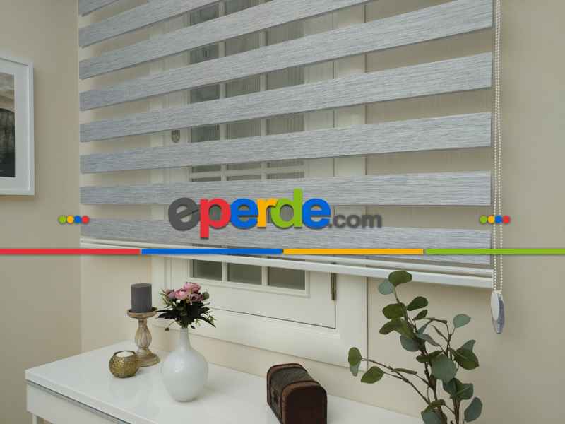 Yatak Odası - Zebra Perde -bambu Zebra (eco Serisi )- Gri Açık