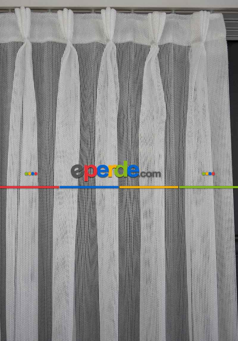 Salon Tül - Zincir Çelik Dökümlü Tül Perde - İtinalı Dikiş - Amerikan Pile - Kurşunlu Tül