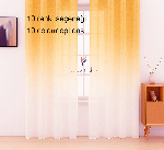 Gri Antasit Füme Üstden Renk Geçişli Tül Perde Turuncu