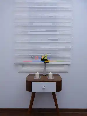 Zebra Perde - Beyaz - Dar Plise Model- Beyaz