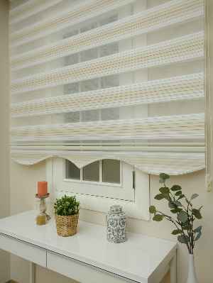 Salon Zebra Perde - Zebra Perde - Degrade Pileli Zebra ( Renk Geçişli Pileli )- Kum Beji