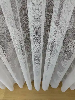 Salon Yatak Odası Damask Fransız Dantel 2021 Tül Perde- Ekru