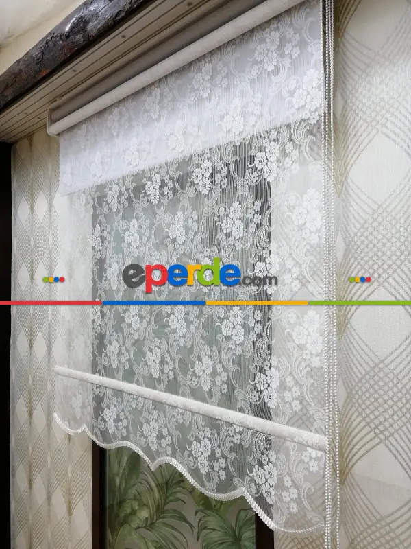 Çifli Sistem Tül Ve Stor Perde Bdz ( 818 )- Beyaz