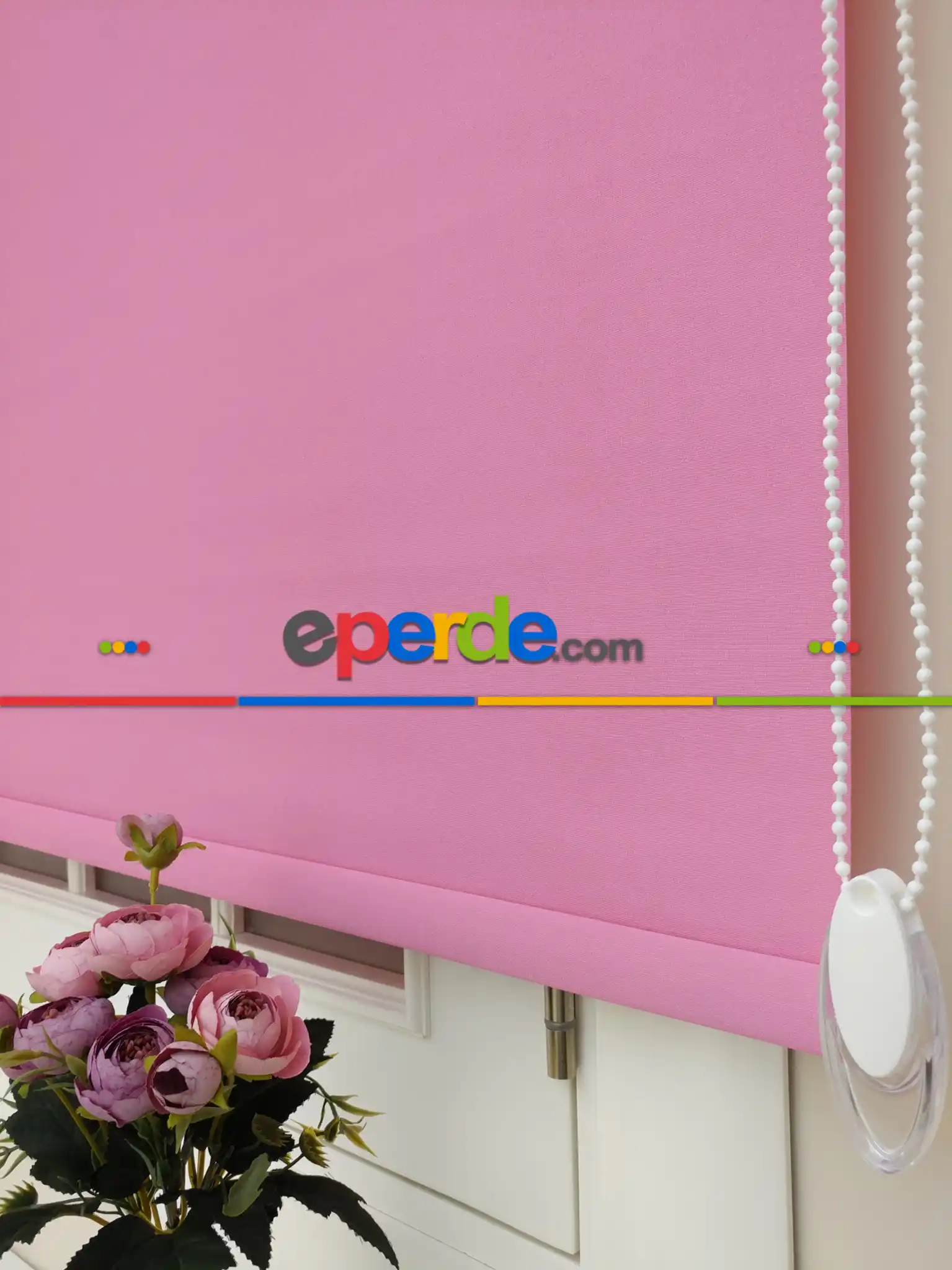 Yıkanabilir Pvc Mat Stor Perde - Pembe 1. Kalite- Pembe