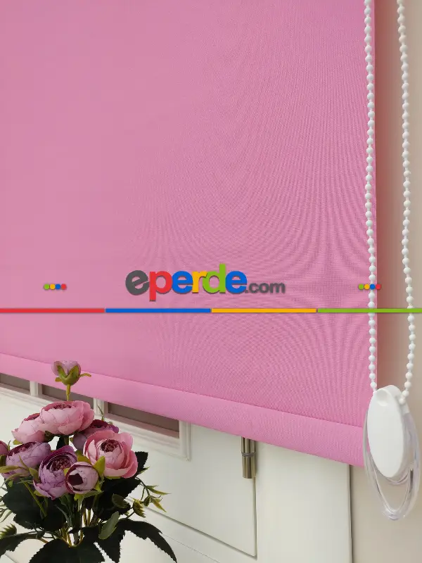 Yıkanabilir Pvc Mat Stor Perde - Pembe 1. Kalite- Pembe