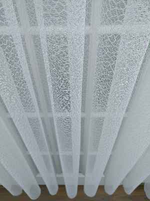 Örme Desenli Tül Perde 100% Orjinal Ürün- Ekru