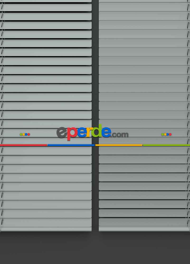 Mutfak - 1. Kalite Gri- Alüminyum Jaluzi Perde - 25mm Kalınlığında