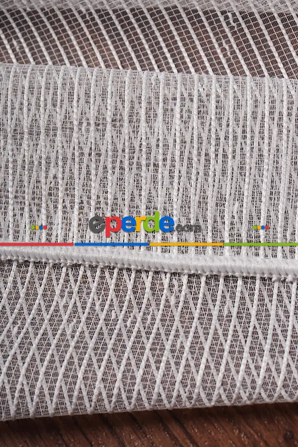 Çizgili Nokta Desen Armür Tül Perde Akdz 1077