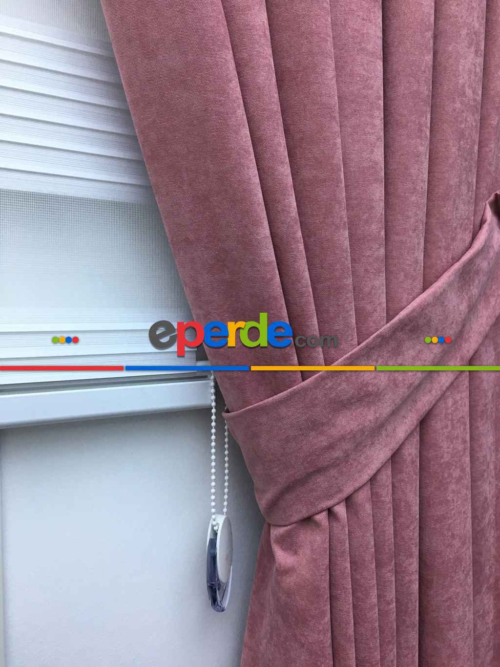 Pembe Düz Fon Perde (280 Eninde)- Pembe