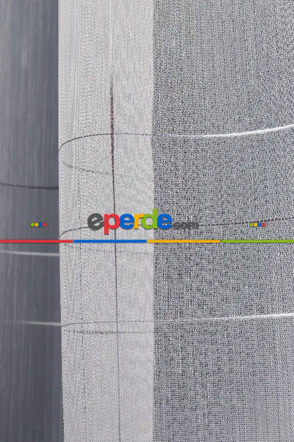 Salon Tül - Bambu Zemin Geometri Nakış İşlemeli Tül Perde