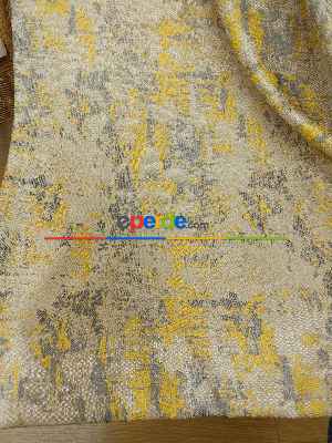 Salon Bej Hardal Desenli Jakar Fon Perde (285 En)-  Çok Renkli 3