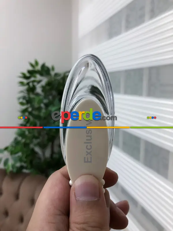 Oturma Odası - Yüksek Kalite Plise Zebra Perde - Ekru Renk- Ekru