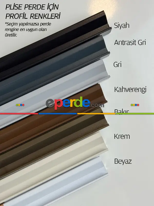 Premium 17 Farklı Desen Plise Perde Cam Balkon Perdesi