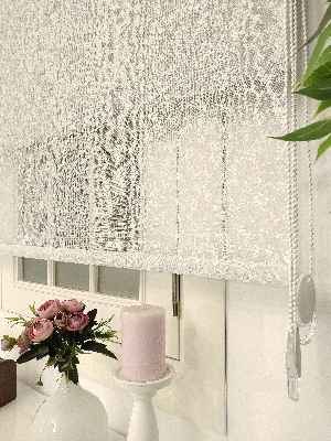 Çiftli Sistem Tül Stor Beyaz Örme Tül 2025- Beyaz