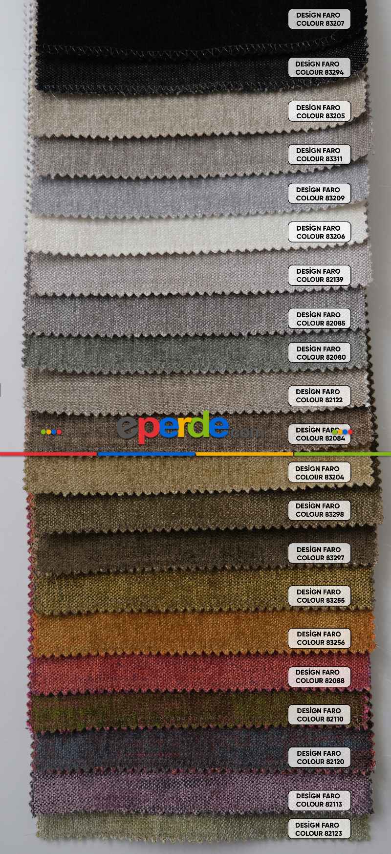 Dökümlü Şönil Fon Perdelik Kumaş 42 Renk Seçeneği