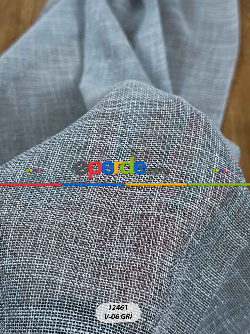Simli Özel İplik Doğal Doku Düz Tül Perde - Özel Dokuma Ağır Gramajlı Premium