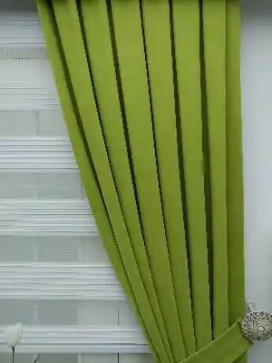 Fıstık Yeşili Düz Fon Perde (280 Eninde)- Fıstık Yeşili