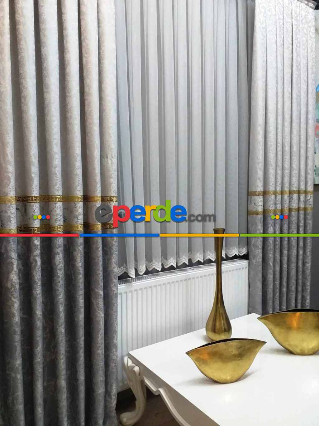 Brillant Pano Fon Perde Orjinal Brillant Gallery Liva Boner Serisi 1. Kalite- Gri Açık