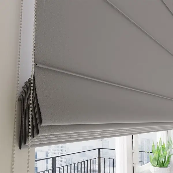 Salon - Gri Keten Fon Katlamalı Perde