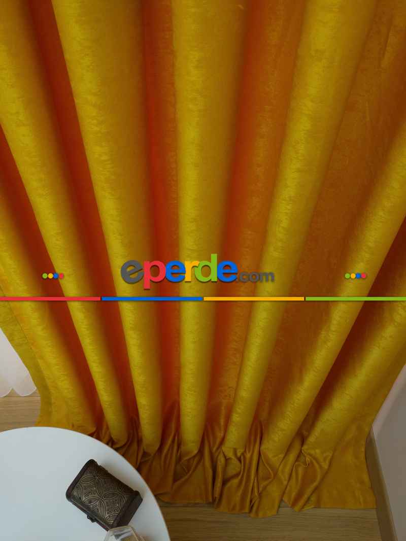 Soft Hardal Fon Perde (180)- Hardal Sarısı