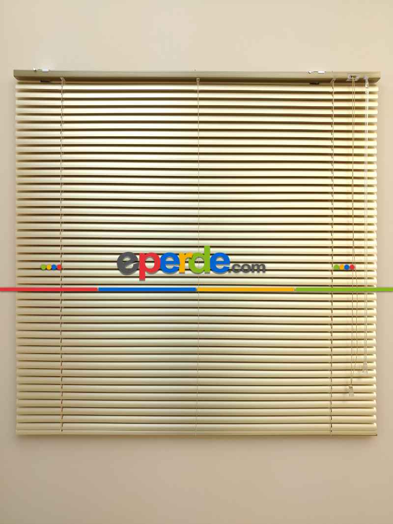 Mutfak Gold Altın - Alüminyum Jaluzi Perde - 25mm Kalınlığında- Altın