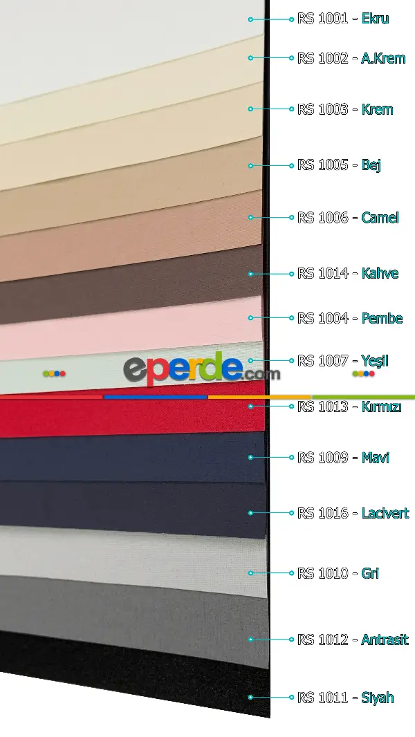 Kız ve Erkek Çocuk Odası Düz Stor Perde - 14 Renk - Alüminyum Kasa - Kornişe Kolay Montaj Aparatlı - Matkap Tornavida Olmadan 30sn. De Montaj