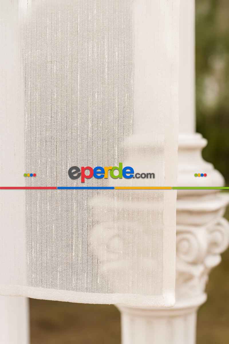 Lüx Bambu Vakko Şantuk Gramajlı Eteği Kurşunlu Ekru Tül