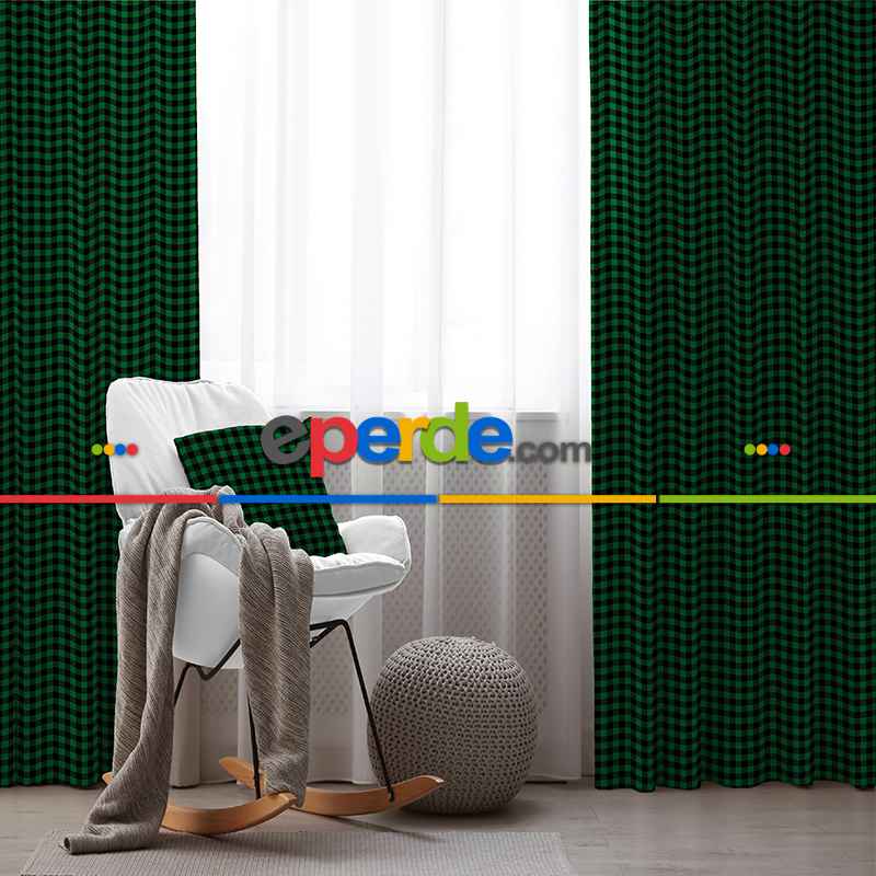 Salon Fon Perde Evim1619-3 Kumaşı Kalındır Duck Bezi Değildir- Mavi-beyaz