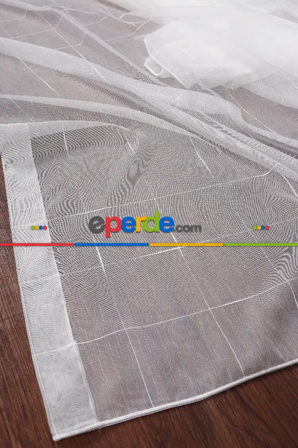 Zarif Nakış İşlemeli Tül Perde