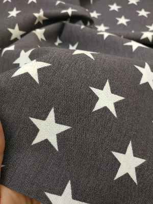 Yıldız Desenli Fon Perdekoyu Siyah Leke Tutmaz )- Siyah