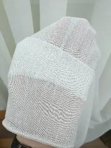 Krem - Keten Tül Perde- Krem Açık - Kurşunlu Tül