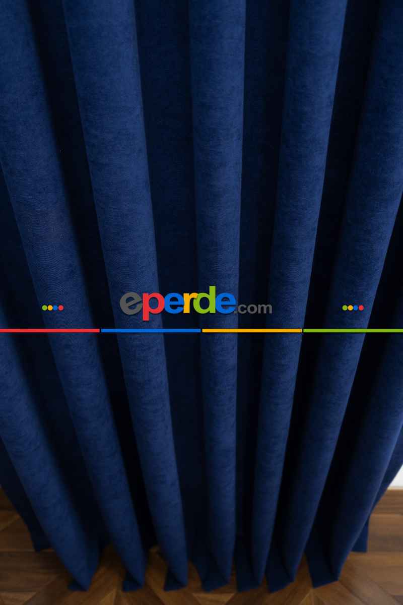 Parlament Mavisi Düz Fon Perde En Dökümlü Fon- Mavi Koyu