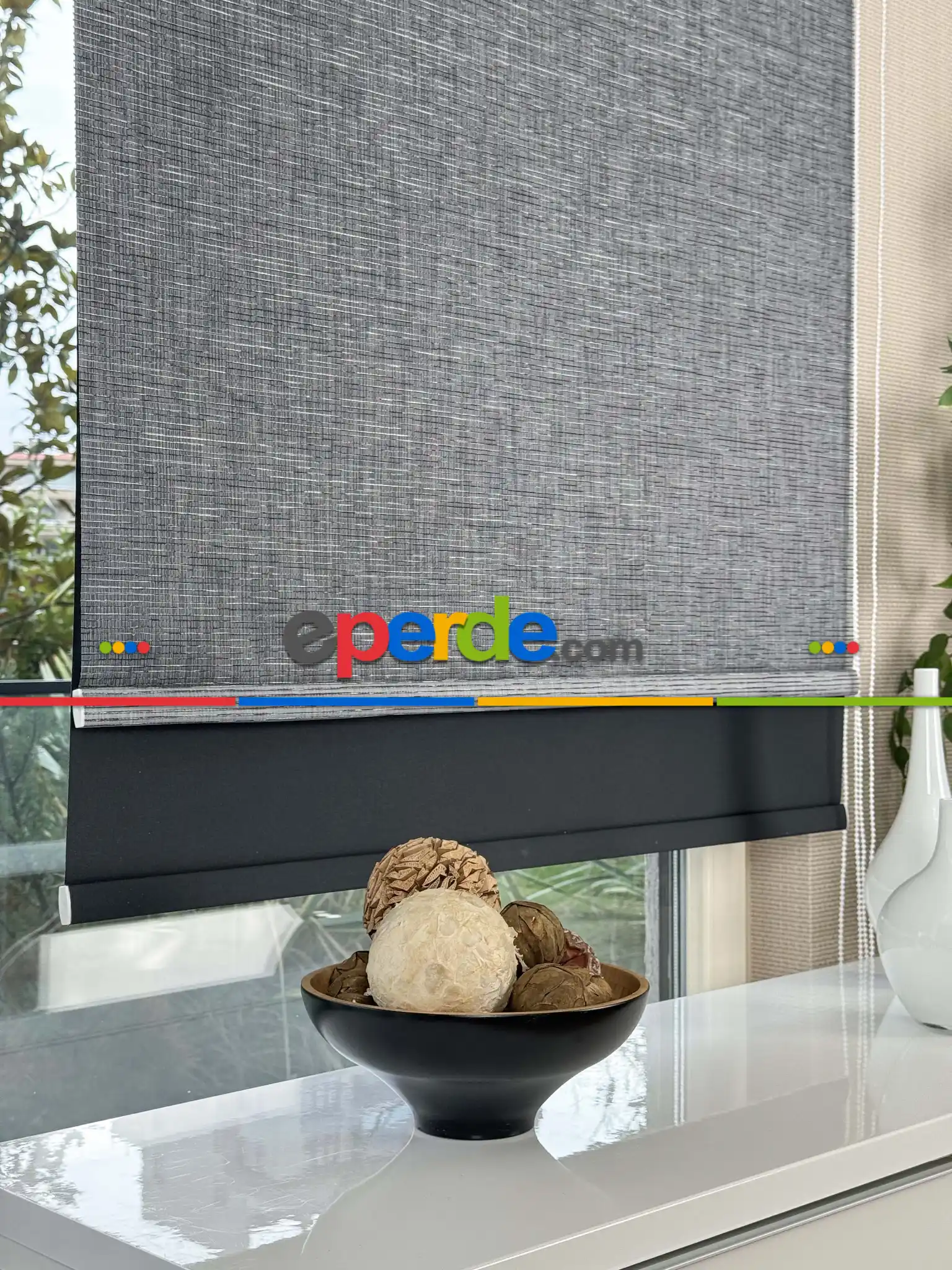 Çiftli Sistem Tül Stor Perde, Standart Metal Kasalı Yüksek Kalite Kornişe Kolay Montaj Seçenekli