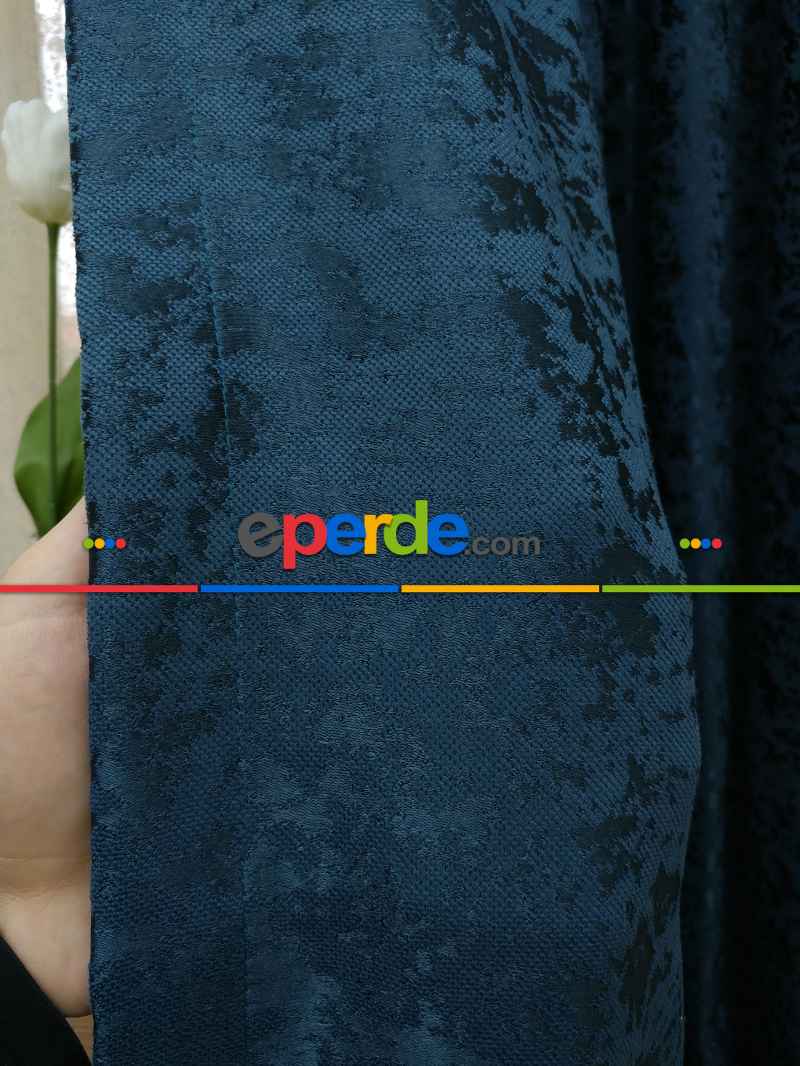 Lacıvertduz Jakar Fon Perde (180)- Lacivert