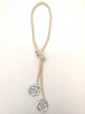 Bej Rose Braçol Perde Bağı Fon Bağı- Kum Beji