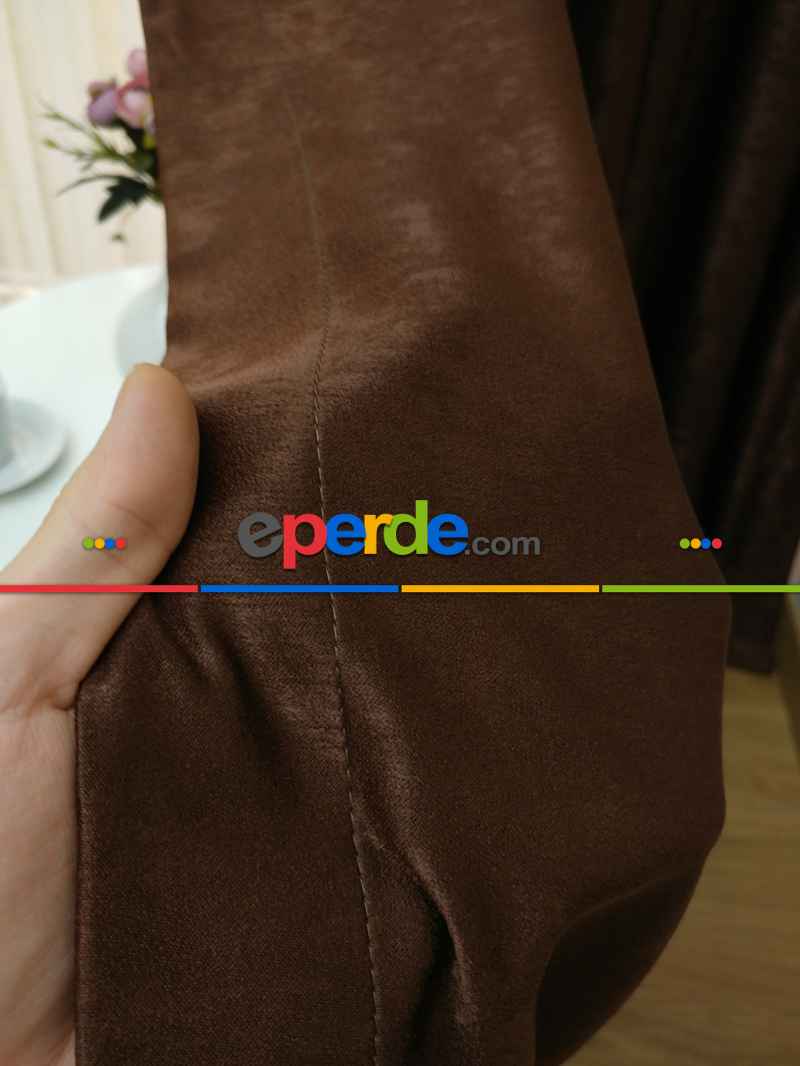 Soft Kahve Fon Perde (180)- Kahve
