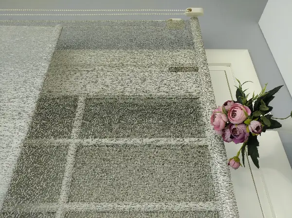 Çiftli Sistem Dantel Stor- Siyah-altın