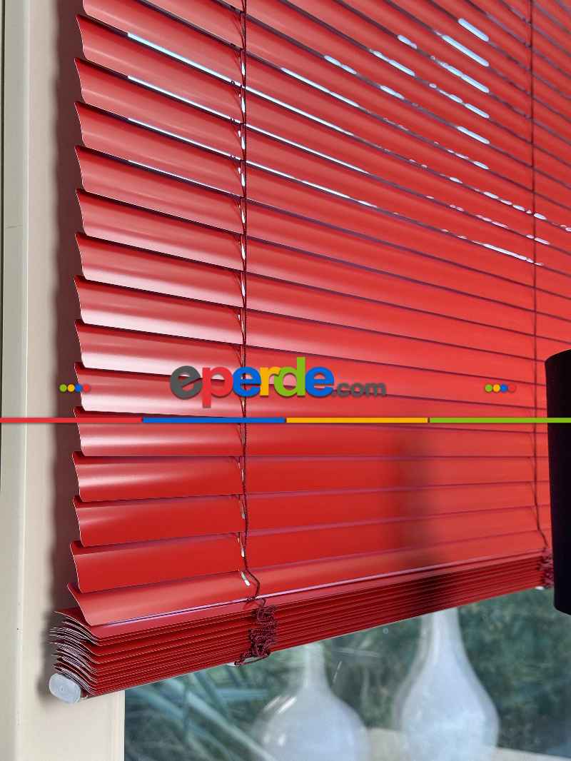 Kırmızı Alüminyum Jaluzi Perde - 25mm
