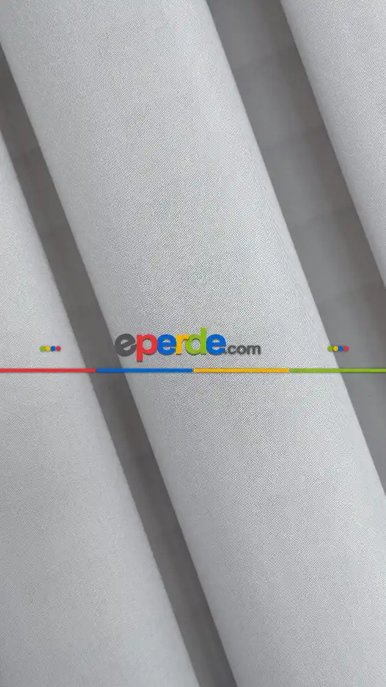 Açık Gri İpek Krep Düz Tül Perde, Premium Kalite Serisidir. Sılk Crepe - Grey