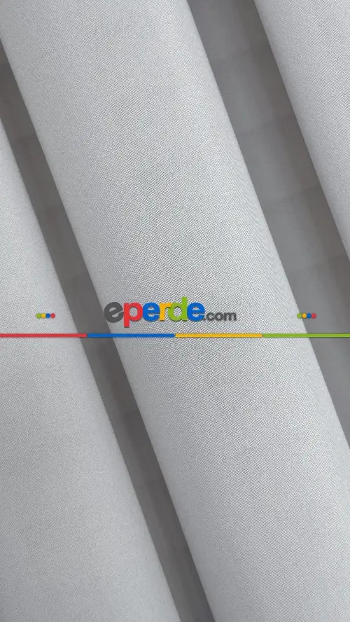 Açık Gri İpek Krep Düz Tül Perde, Premium Kalite Serisidir. Sılk Crepe - Grey