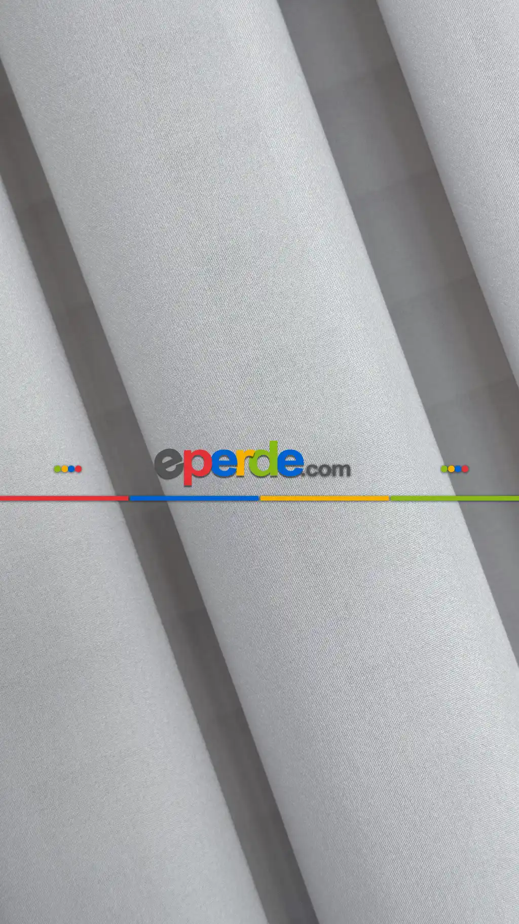 Açık Gri İpek Krep Düz Tül Perde, Premium Kalite Serisidir. Sılk Crepe - Grey