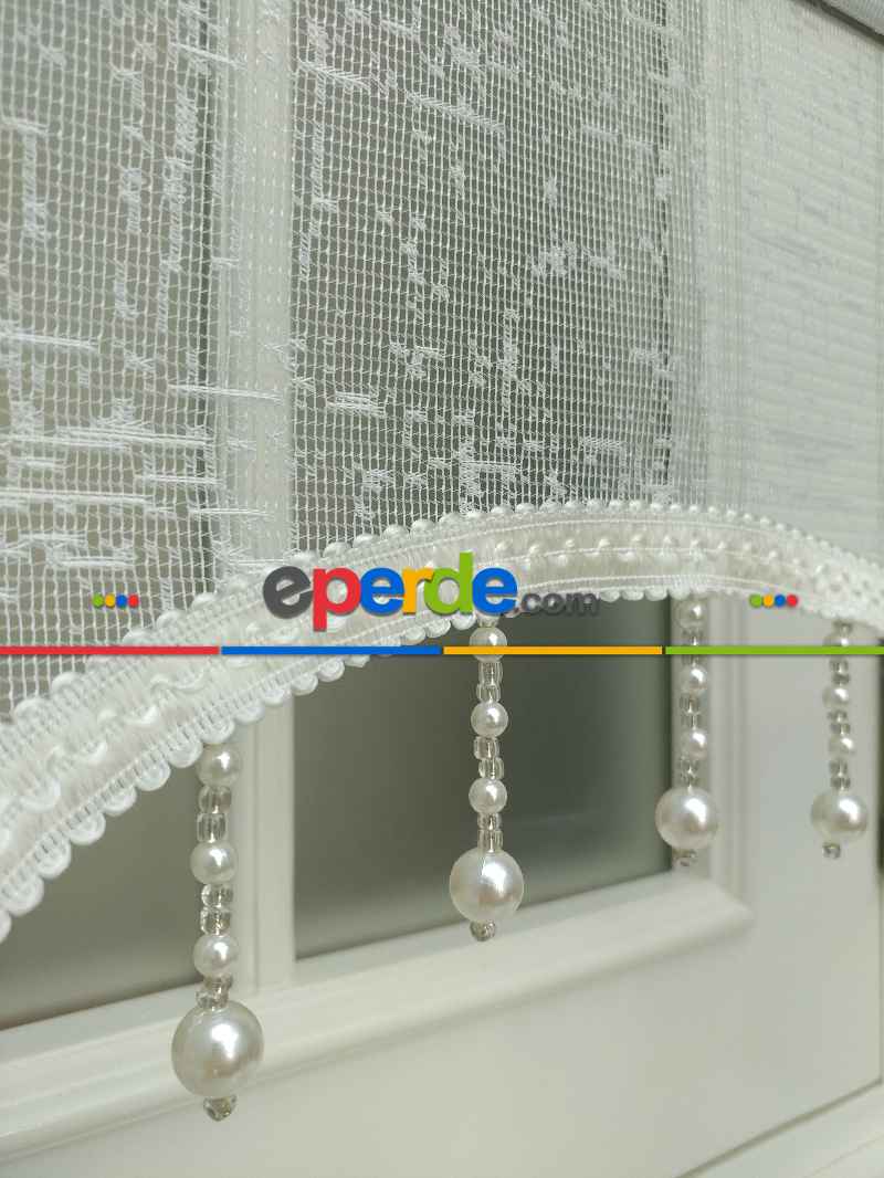 Çiftli Sistem Tül Ve Stor Perde - Keten Düz- Ekru