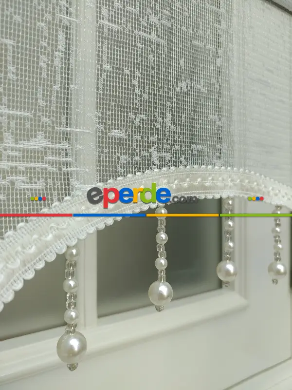 Çiftli Sistem Tül Ve Stor Perde - Keten Düz- Ekru