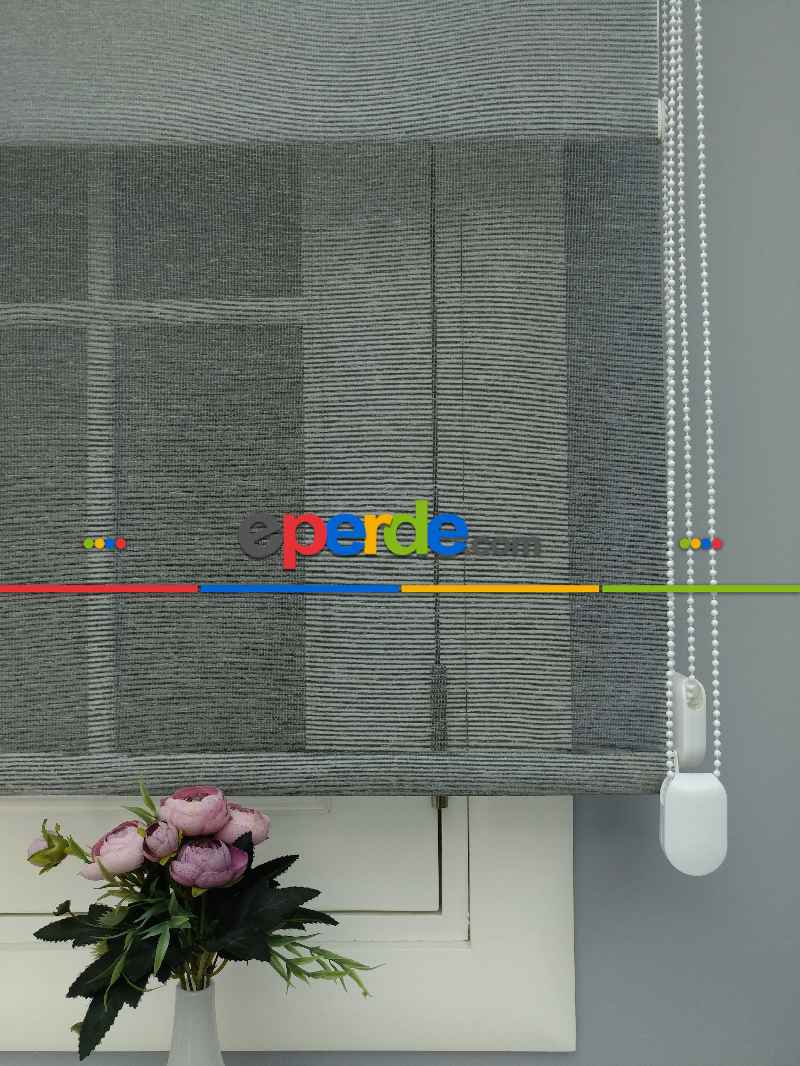 Çiftli Sistem Tül Stor- Gri-füme-antrasit