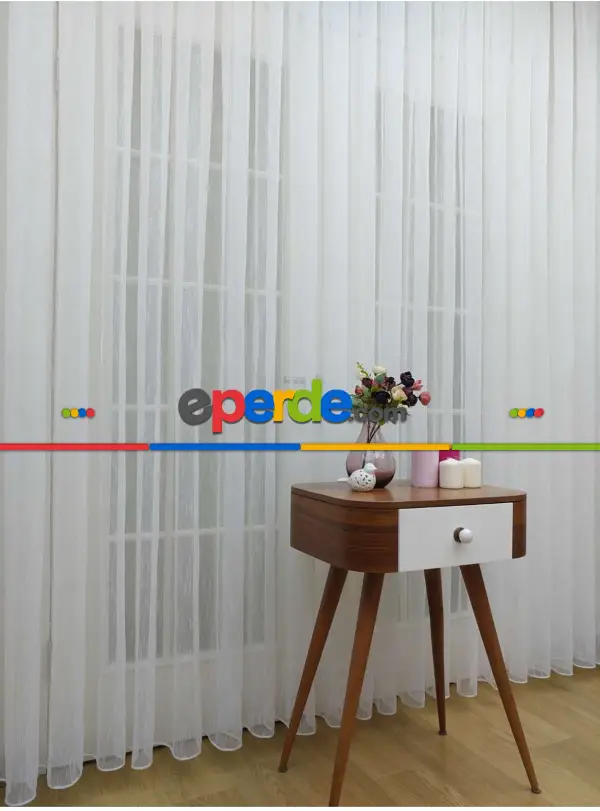 Şantuk Çise Keten Ekru - Kurşunlu Tül