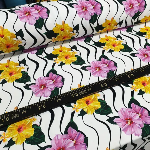 Çiçek Desenli Fon Perde Evm325 - Kumaşı Kalındır Duck Bezi Değildir.- Siyah-Sarı-Beyaz-Mor-Lila-Çok Renkli