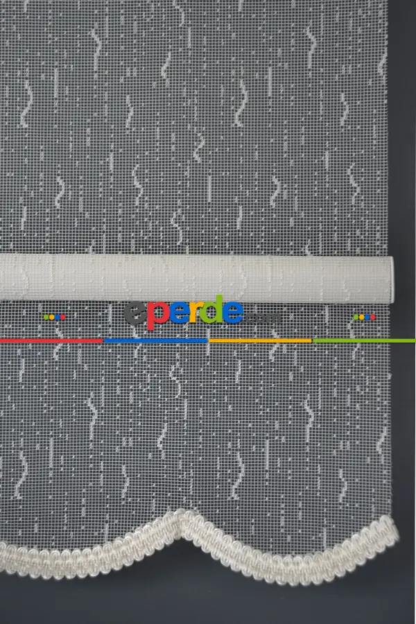 Halim Perdesan Dacuz-211 Beyaz Renk Etekli Veya Eteksiz Çift Mekanizmalı Tül Stor Perde
